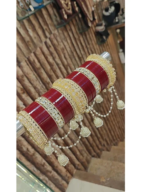 Bridal Set With Beautiful Shadow Jhumar Bangles